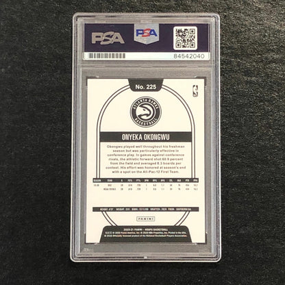 2020-21 NBA Hoops #225 Onyeka Okongwu Signed Card AUTO 10 PSA Slabbed RC Hawks