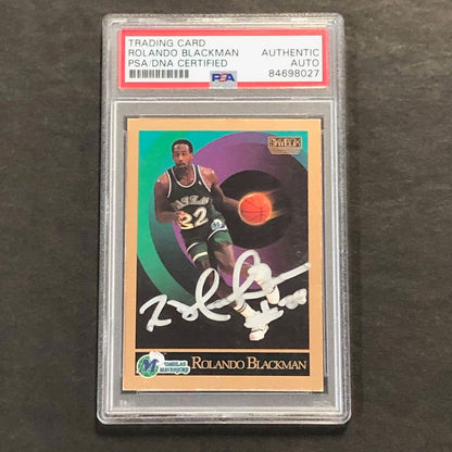 1990-91 Skybox #60 Rolando Blackman Signed Card AUTO PSA Slabbed