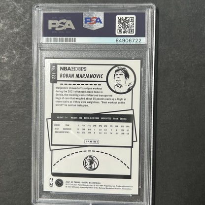 2021-22 NBA Hoops #122 Boban Marjanovic signed Auto Card PSA/DNA Slabbed Maveric
