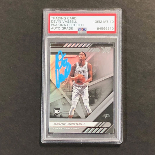 2020-21 Panini Chronicles XR #284 Devin Vassell Signed Card AUTO 10 PSA/DNA Slab