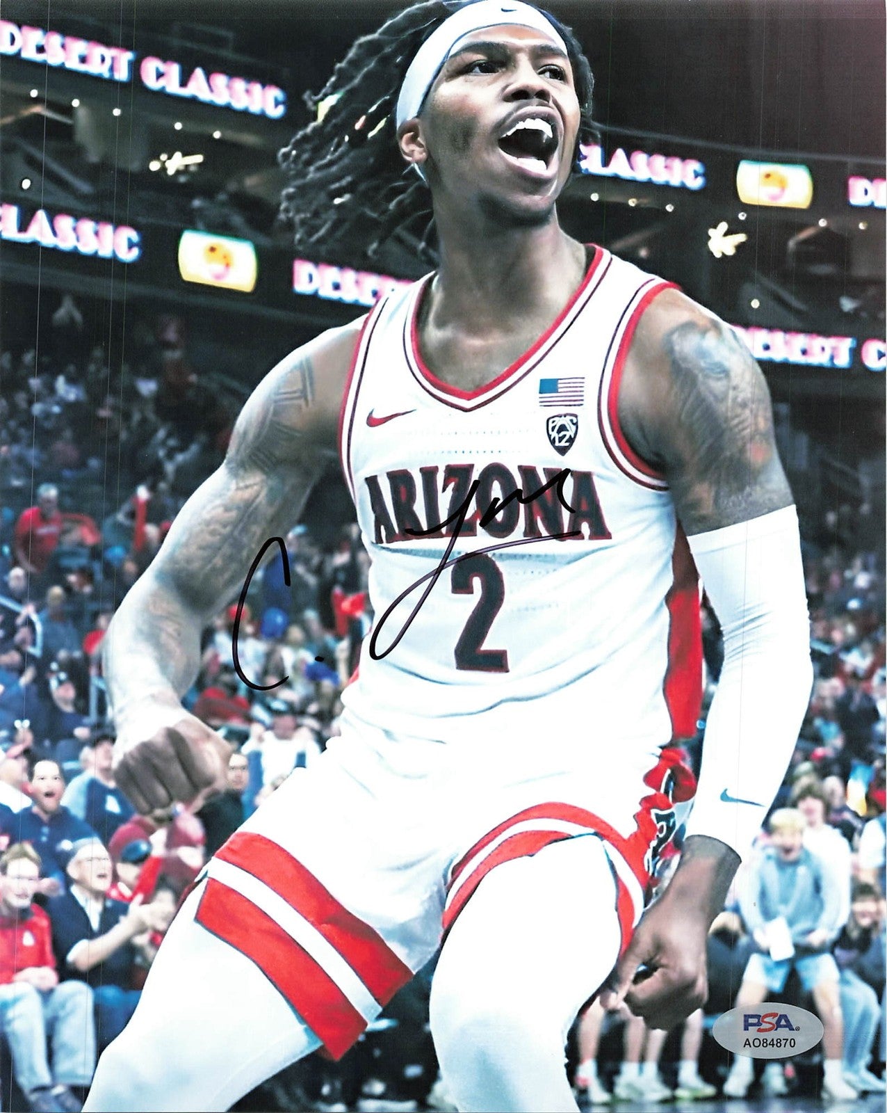 Caleb Love Signed 8x10 Photo PSA Arizona Wildcats