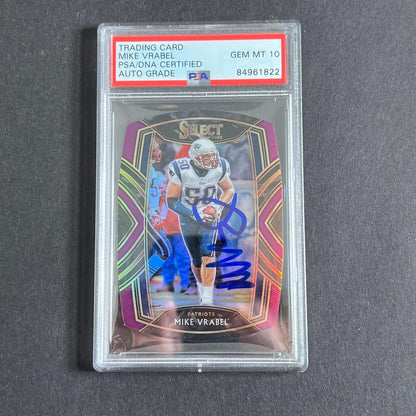 2020 Panini Select #235 Mike Vrabel Signed Card Auto 10 PSA Slabbed Patriots