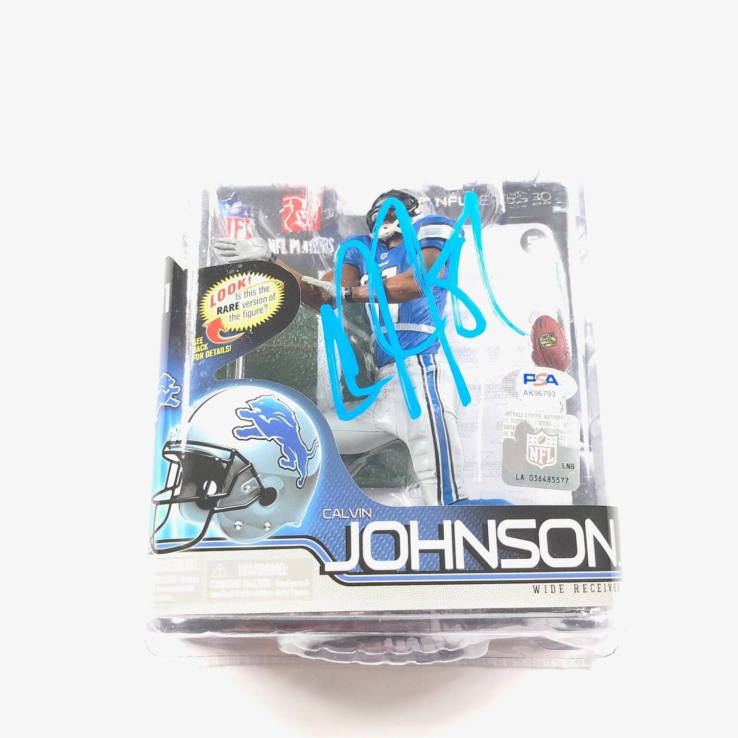 Calvin Johnson signed toybox PSA/DNA Detroit Lions autographed