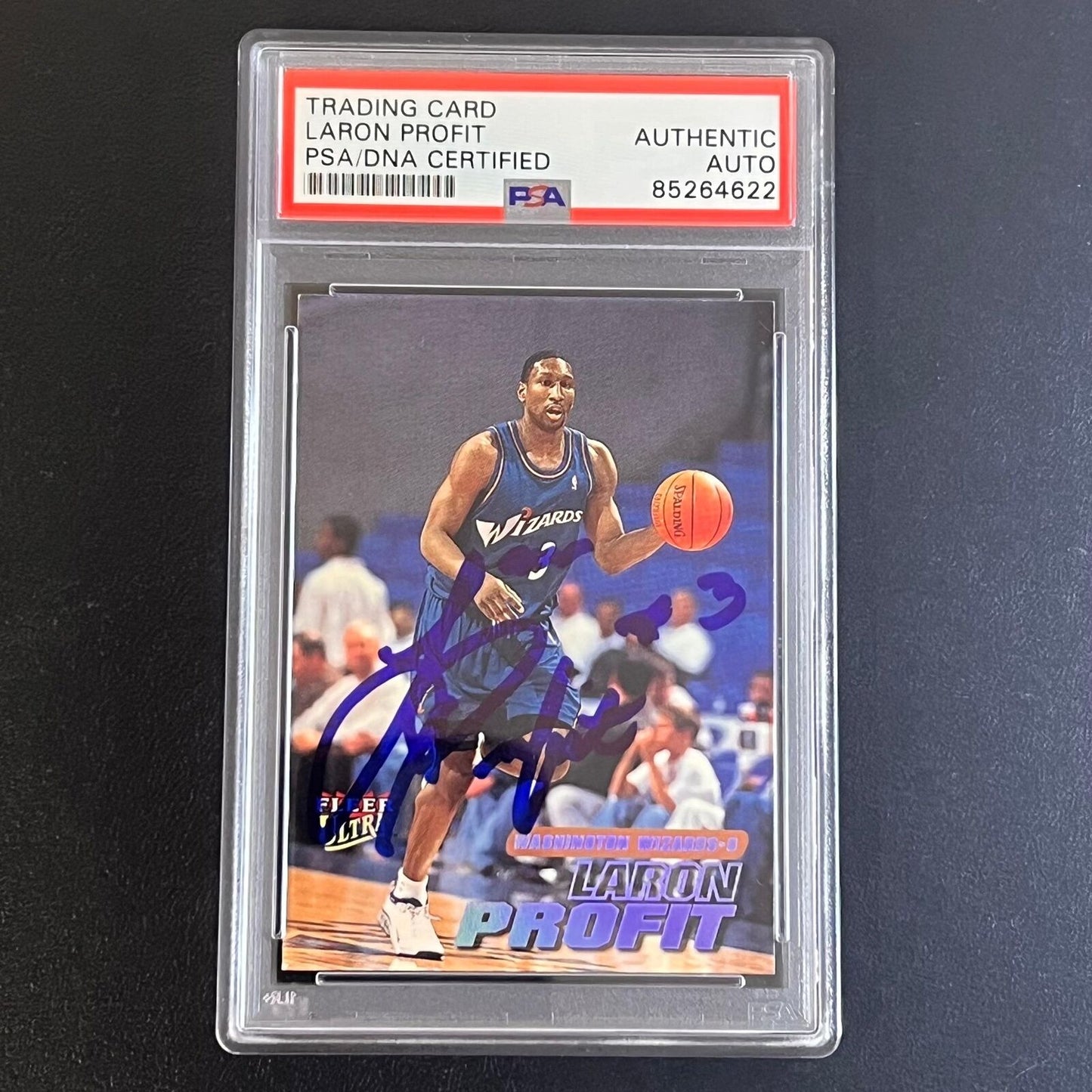 2000-01 Fleer Ultra #82 Laron Profit Signed Card PSA Slabbed Wizards