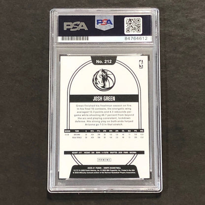 2020-21 Panini NBA Hoops #212 Josh Green Signed Card AUTO PSA Slabbed RC Maveric