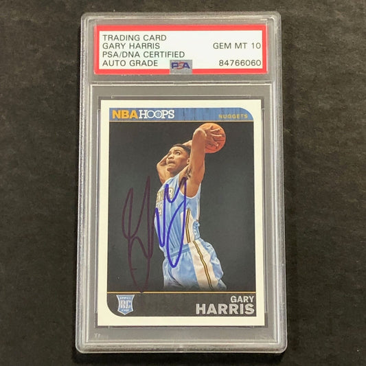 2014 NBA Hoops #277 Gary Harris signed Auto 10 PSA/DNA Slabbed RC Nuggets