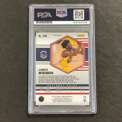 2020 Panini Mosaic #260 JAMES WISEMAN Signed Card AUTO PSA Slabbed RC Warriors