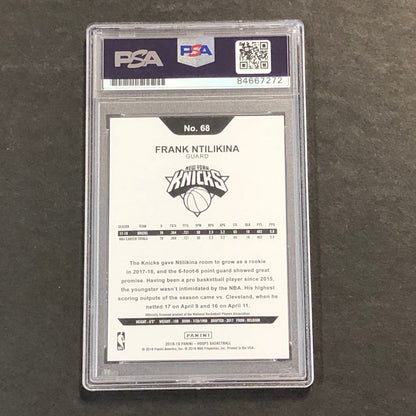 2018-19 NBA Hoops #68 Frank Ntilikina Signed Card AUTO GRADE 10 PSA Slabbed Knic