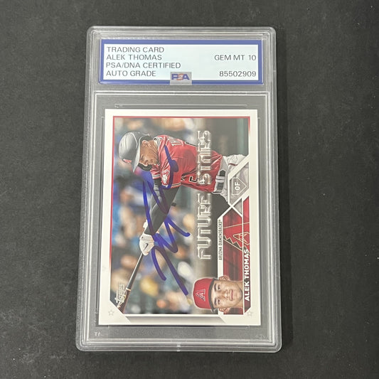 2023 Topps Update Series Two #568 Alek Thomas signed card PSA Auto 10