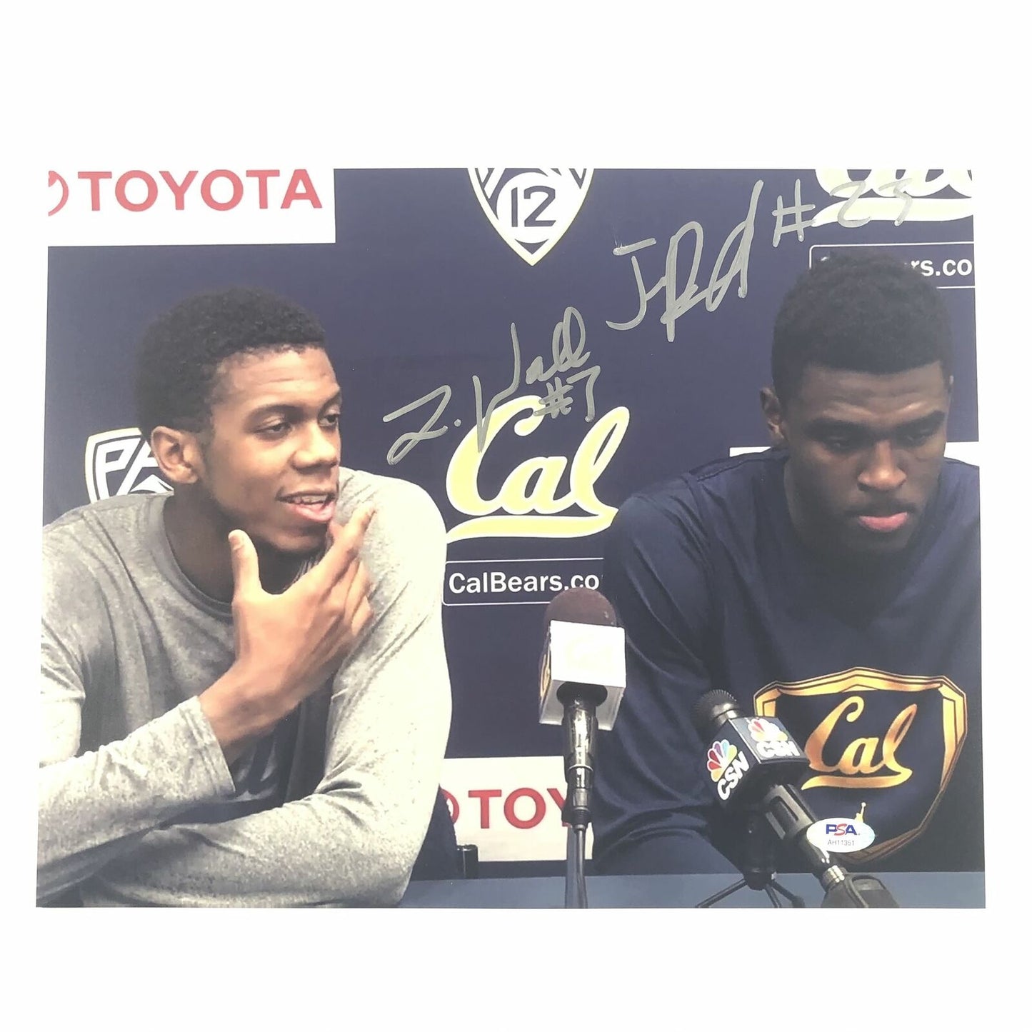 Tyrone Wallace Jabari Bird signed 11x14 photo PSA/DNA California Bears Autograph