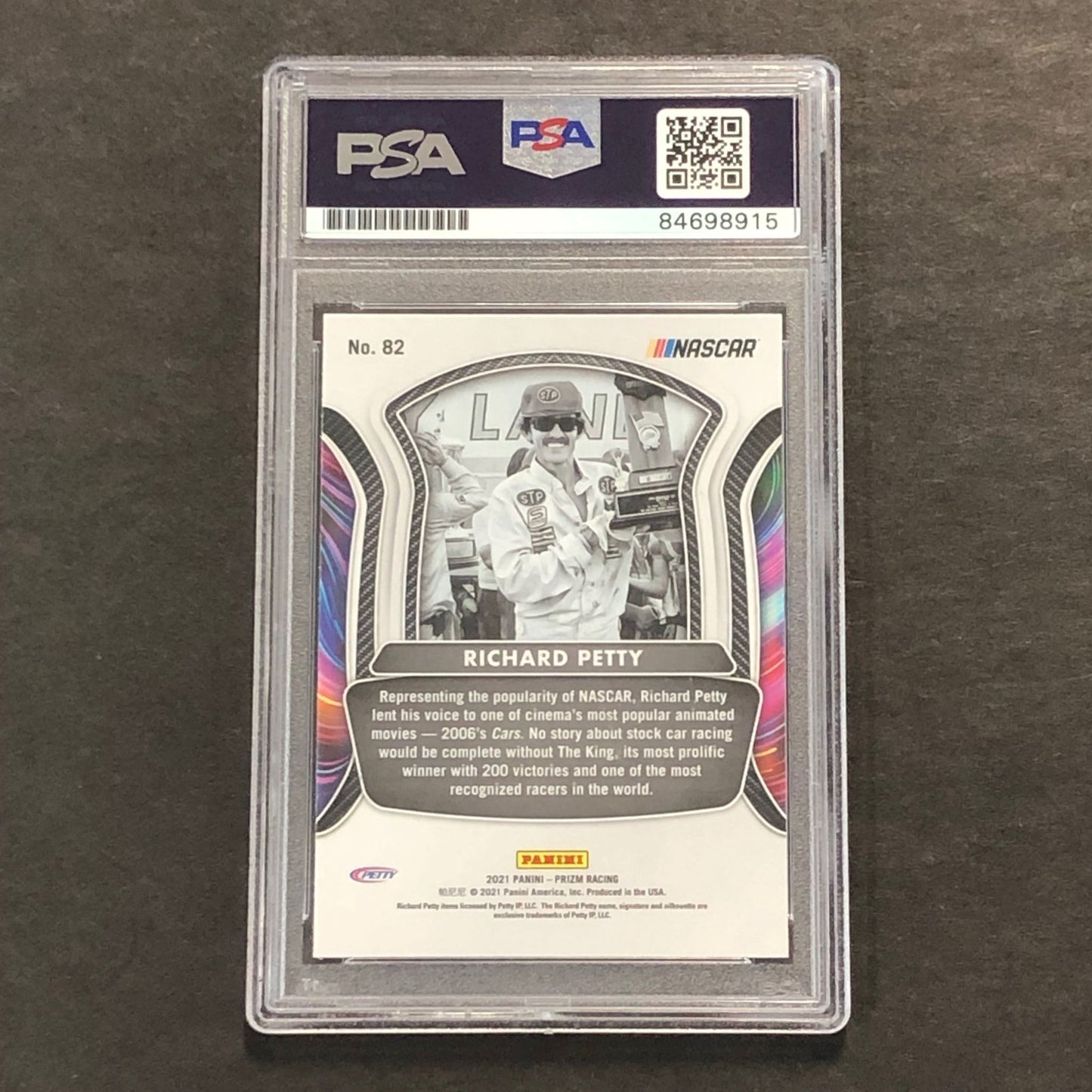 2021 Panini Prizm Racing #82 Richard Petty Signed Card AUTO PSA Slabbed Nascar