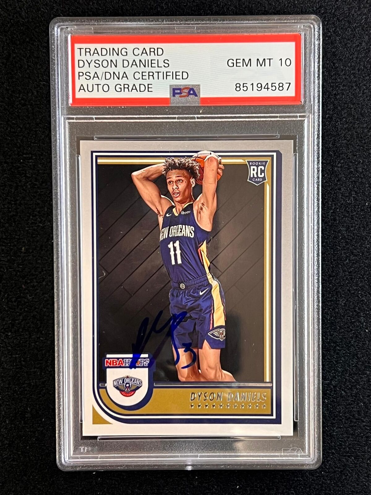 2022-2023 Panini Hoops #238 Dyson Daniels Signed Card AUTO 10 PSA/DNA Slabbed RC