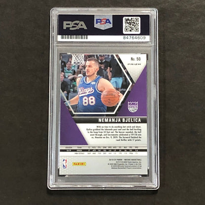 2019-20 Panini Mosaic #50 Nemanja Bjelica Signed Card AUTO PSA/DNA Slabbed Kings