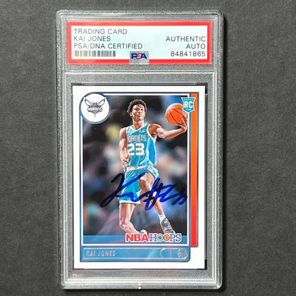 2021-22 Panini NBA Hoops #230 Kai Jones Signed AUTO PSA Slabbed Hornets