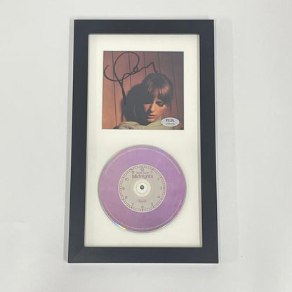 Taylor Swift Signed CD Cover Framed LOA AUTO 10 PSA/DNA Lavender Midnights Autog