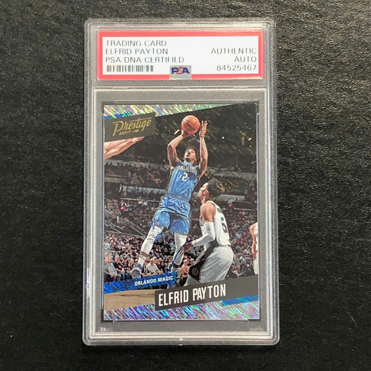 2017-18 Panini Prestige Rain #71 Elfrid Payton Signed Card AUTO PSA/DNA Slabbed