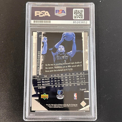 2005-06 Upper Deck Slam! #70 DAMON STOUDAMIRE Signed Card AUTO PSA Slabbed Grizz