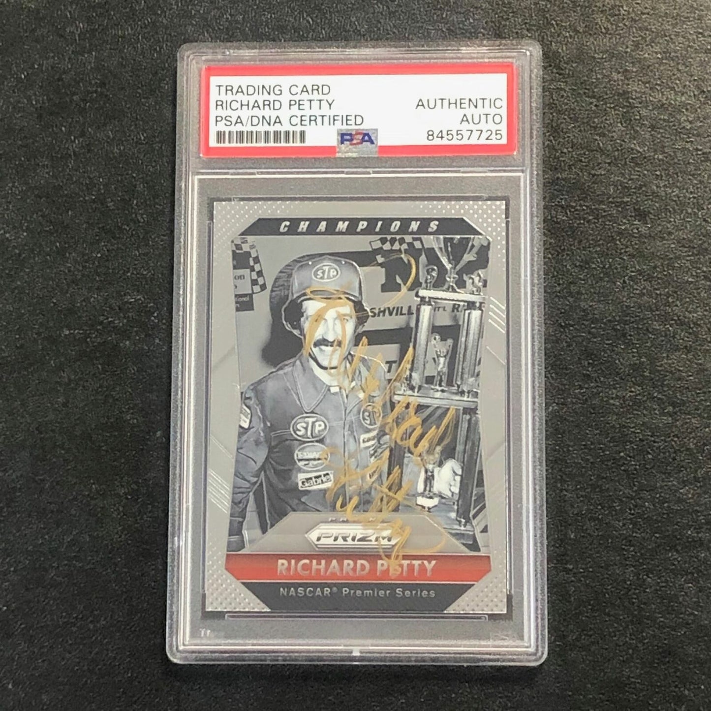 2016 Panini Prizm Champions #72 Richard Petty Signed Card AUTO PSA Slabbed Nasca