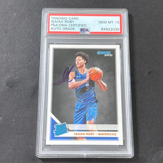 2019-20 Panini Donruss Rated Rookie #235 Isaiah Roby Signed Card AUTO PSA Slabbe