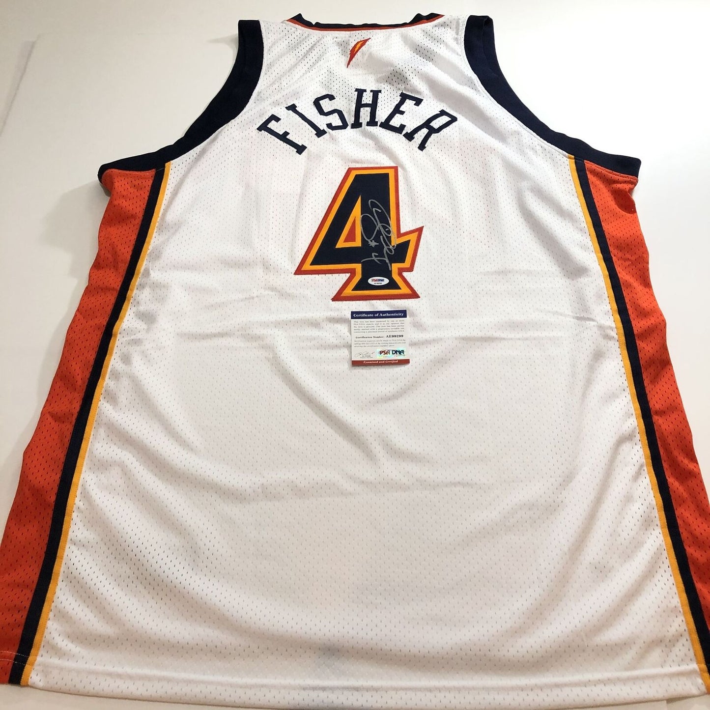 Derek Fisher signed jersey PSA/DNA Golden State Warriors Autographed