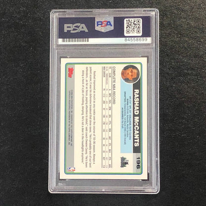 2006-07 Topps #196 Rashad McCants Signed Card AUTO PSA Slabbed Minnesota Timberw