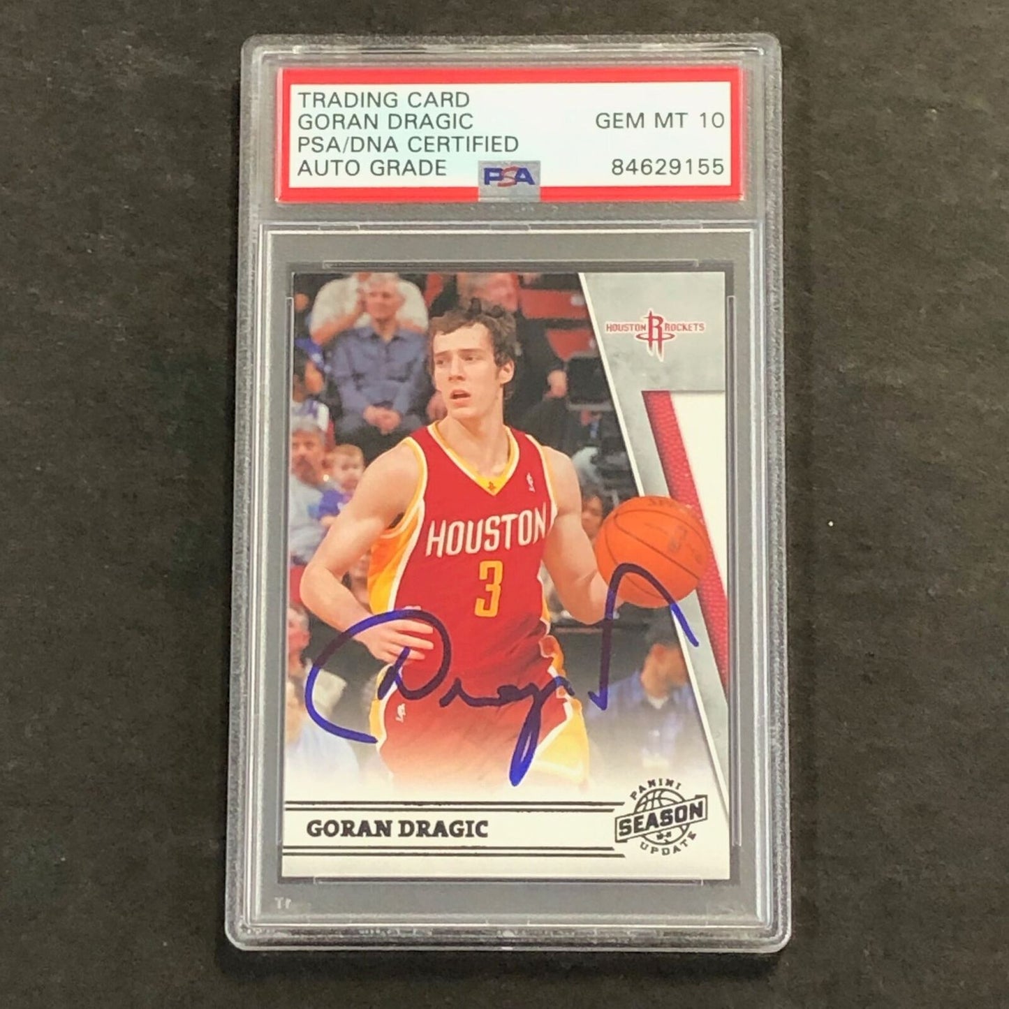 2010-11 Panini Season Update #106 Goran Dragic Signed Card AUTO 10 PSA/DNA Slabb
