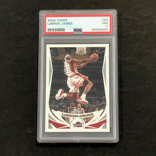 2004 Topps #23 Lebron James PSA 7 NM Cavaliers