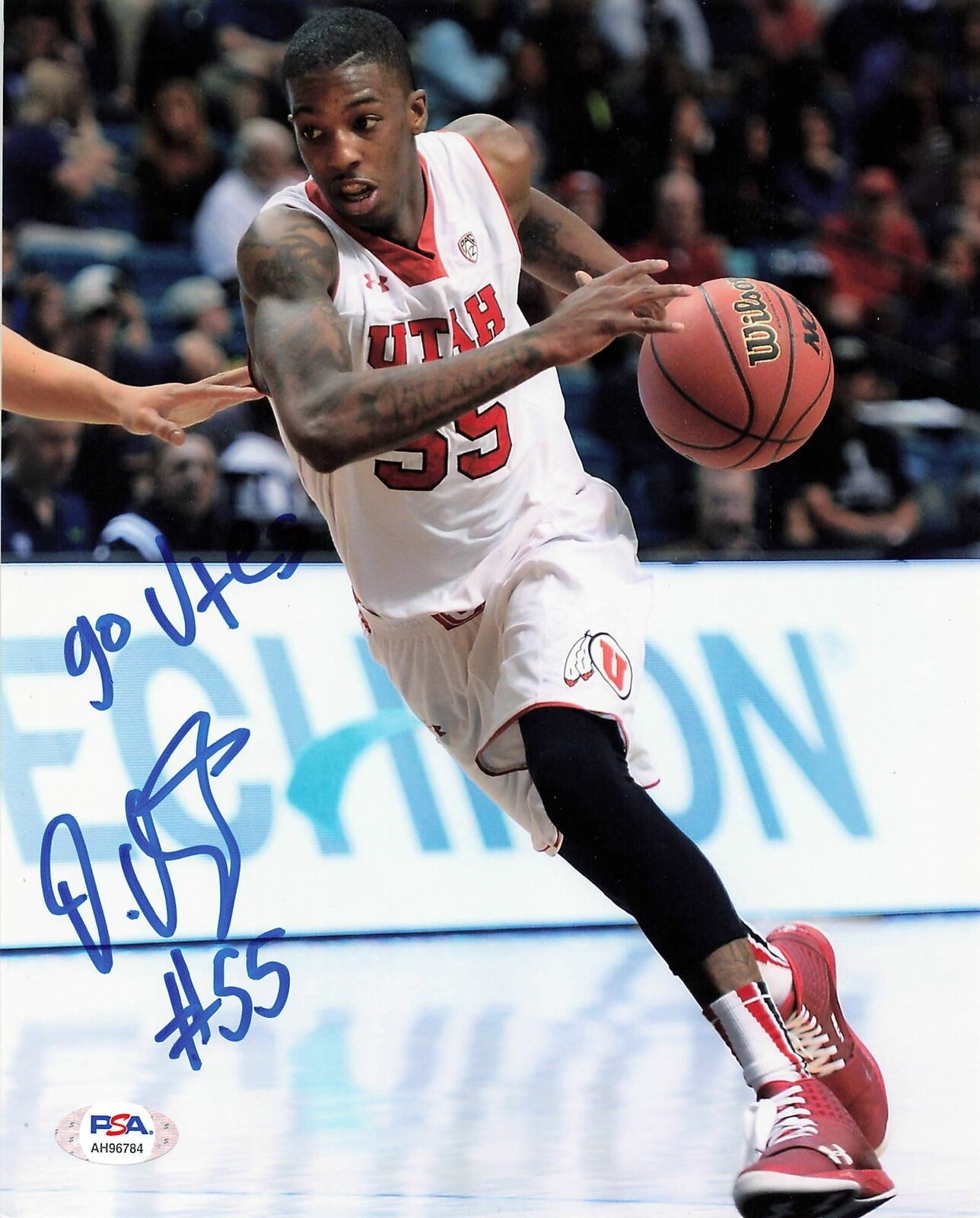 Delon Wright signed 8x10 photo PSA/DNA Utah Utes Autographed Mavericks