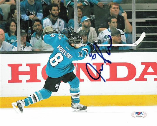 Joe Pavelski signed 8x10 photo PSA/DNA San Jose Sharks Autographed