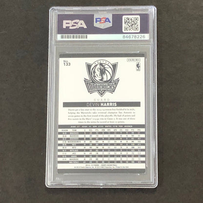 2014-15 NBA Hoops #133 Devin Harris Signed Card PSA Slabbed Mavericks