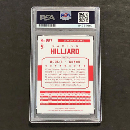 2015-16 NBA Hoops #297 Darrun Hilliard Signed Card AUTO PSA Slabbed RC Pistons