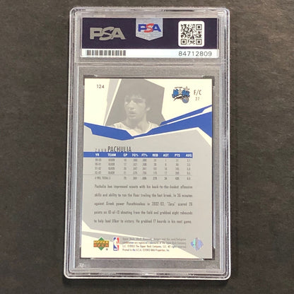2003-04 Upper Deck Black Diamond #124 Zaza Pachulia Signed Card AUTO PSA Slabbed