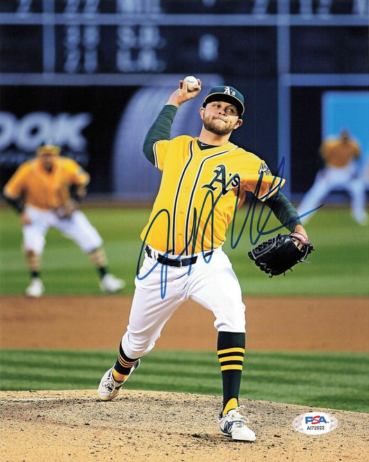 JESSE HAHN signed 8x10 photo PSA/DNA Oakland Athletics Autographed