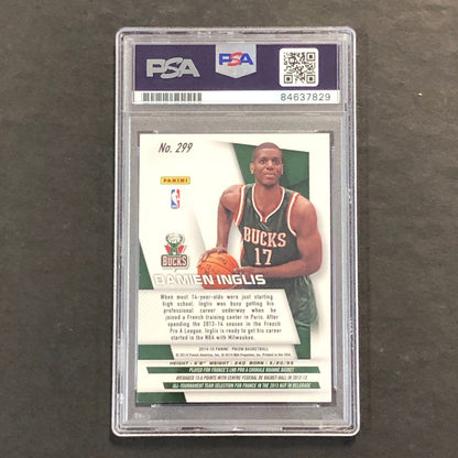 2014-15 Panini Prizm #299 Damien Inglis Signed Card AUTO PSA Slabbed RC Bucks