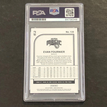 2019-20 Panini NBA Hoops #139 EVAN FOURNIER Signed Card AUTO PSA Slabbed Magic