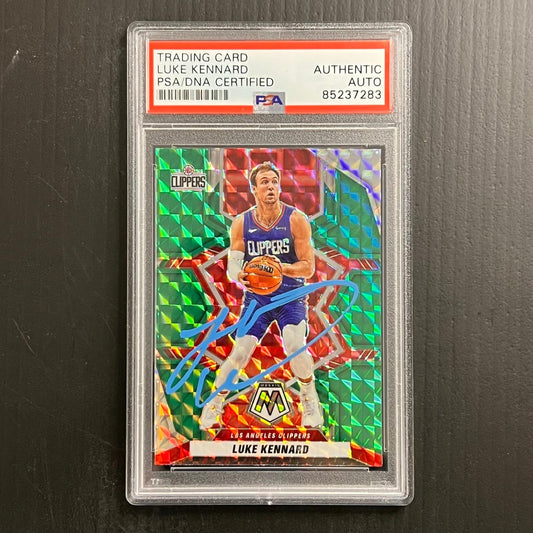 2021-22 Panini Mosaic #121 Luke Kennard Signed Rookie Card AUTO PSA Slabbed Clip