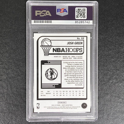 2023-24 Panini NBA Hoops #68 Josh Green Signed Card AUTO PSA/DNA Slabbed Maveric