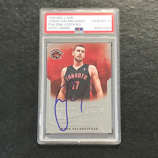 2012-13 Panini Brilliance #290 Jonas Valanciunas Signed Card AUTO 10 PSA Slabbed