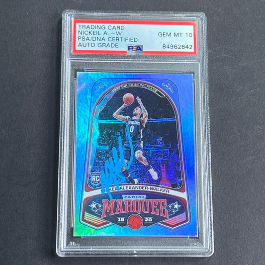2019-20 Panini Chronicles #262 Nickeil Alexander-Walker Signed Card AUTO Grade 1