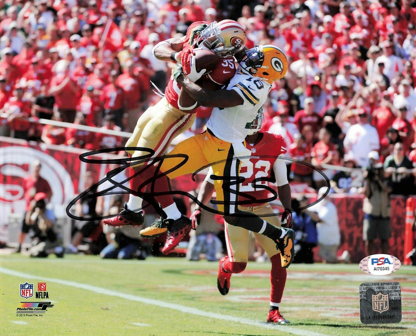 ERIC REID signed 8x10 photo PSA/DNA San Francisco 49ers Autographed