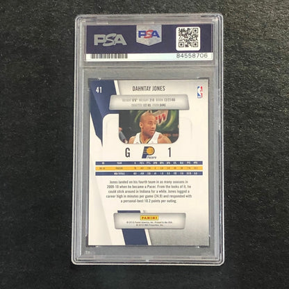 2010-11 Panini Prestige #41 Dahntay Jones Signed Card AUTO PSA Slabbed Pacers