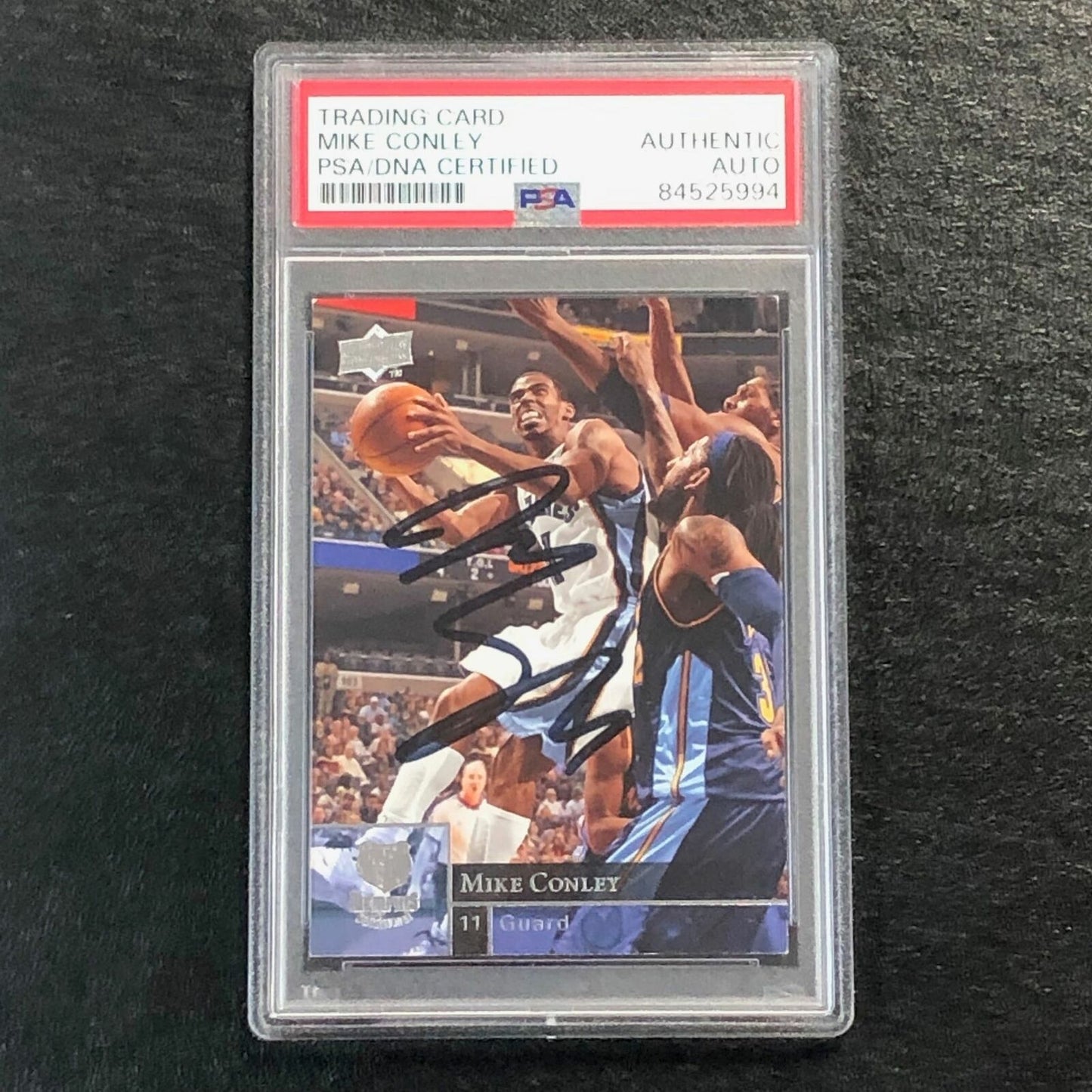 2009-10 Upper Deck #92 Mike Conley signed Auto Card PSA/DNA Slabbed Grizzlies