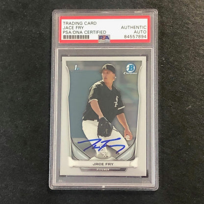 2014 Bowman Chrome Draft #CDP80 Jace Fry Signed Card PSA Slabbed Auto White Sox
