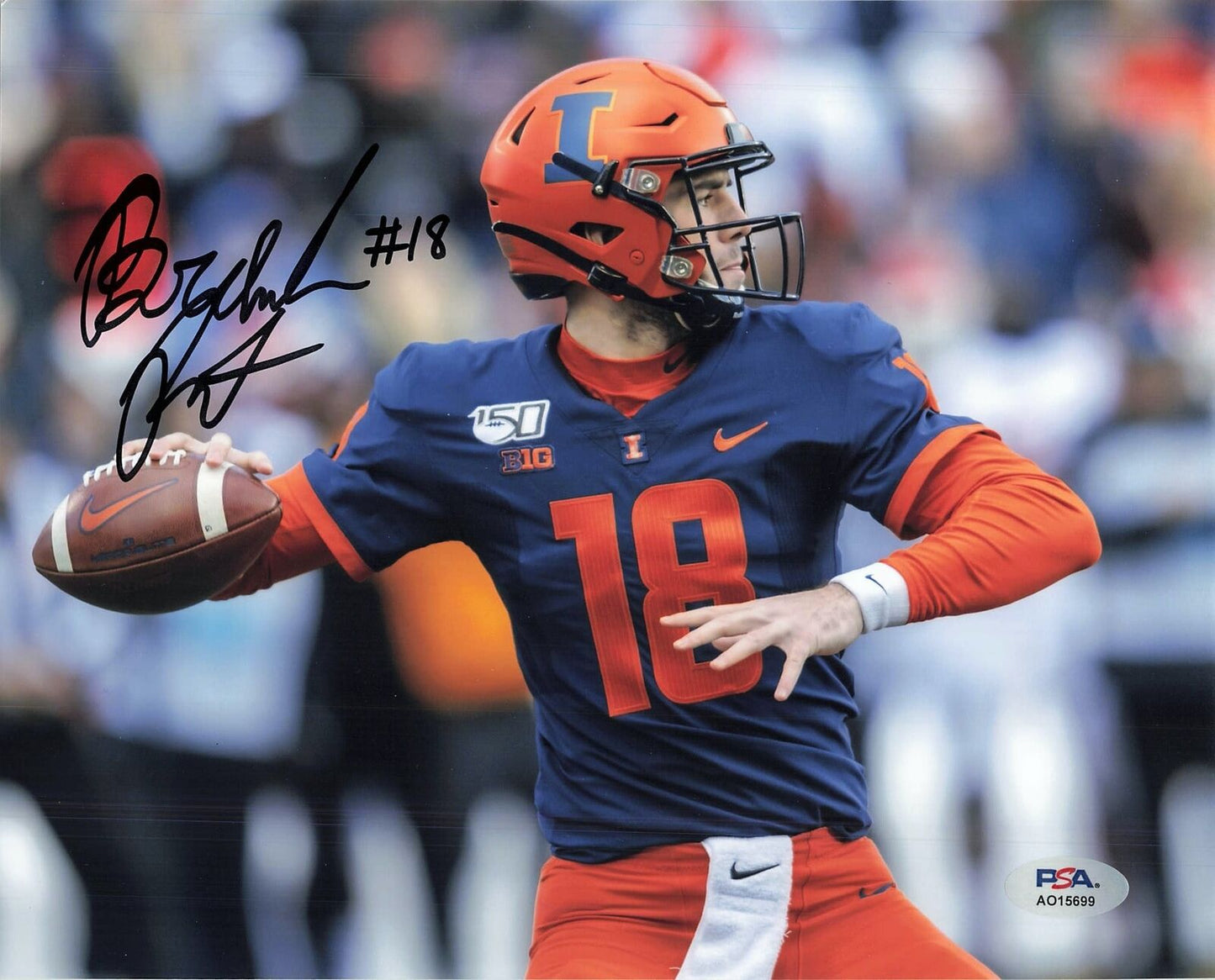 BRANDON PETERS signed 8x10  photo PSA/DNA Illinois Fighting Illini Autographed