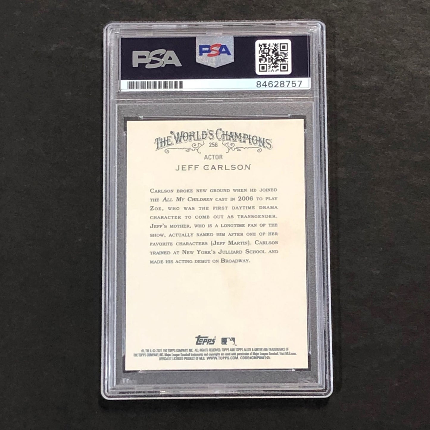 2021 Topps Allen & Ginter #256 JEFF CARLSON Signed Card PSA/DNA Encapsulated AUT