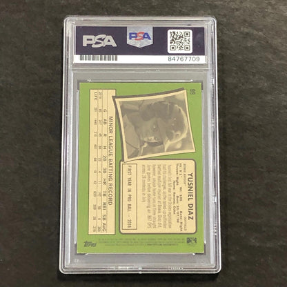 2020 Topps Heritage #99 Yusniel Diaz Signed Card PSA Slabbed Auto Dodgers