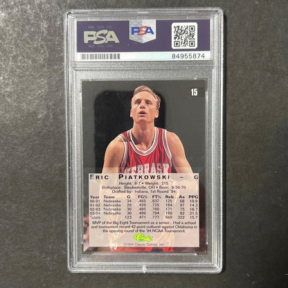 1994 Classic Games #15 Eric Piatkowski Signed Card AUTO PSA Slabbed Clippers