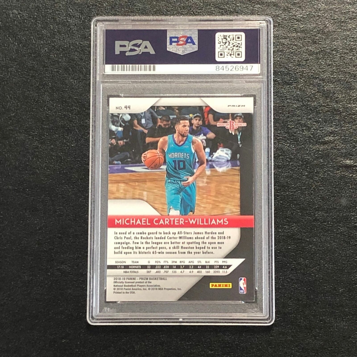 2018-19 Panini Prizm Red White Blue #44 Michael Carter-Williams Signed Card AUTO
