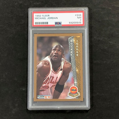 1992 Fleer #246 Michael Jordan PSA 7 NM Bulls