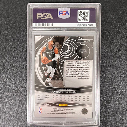 2022-23 Panini Spectra #125 Devonte' Graham Signed Card AUTO PSA/DNA Slabbed Spu